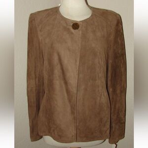 💯leather Talbots Tan Blazer Suede Minimalist Style